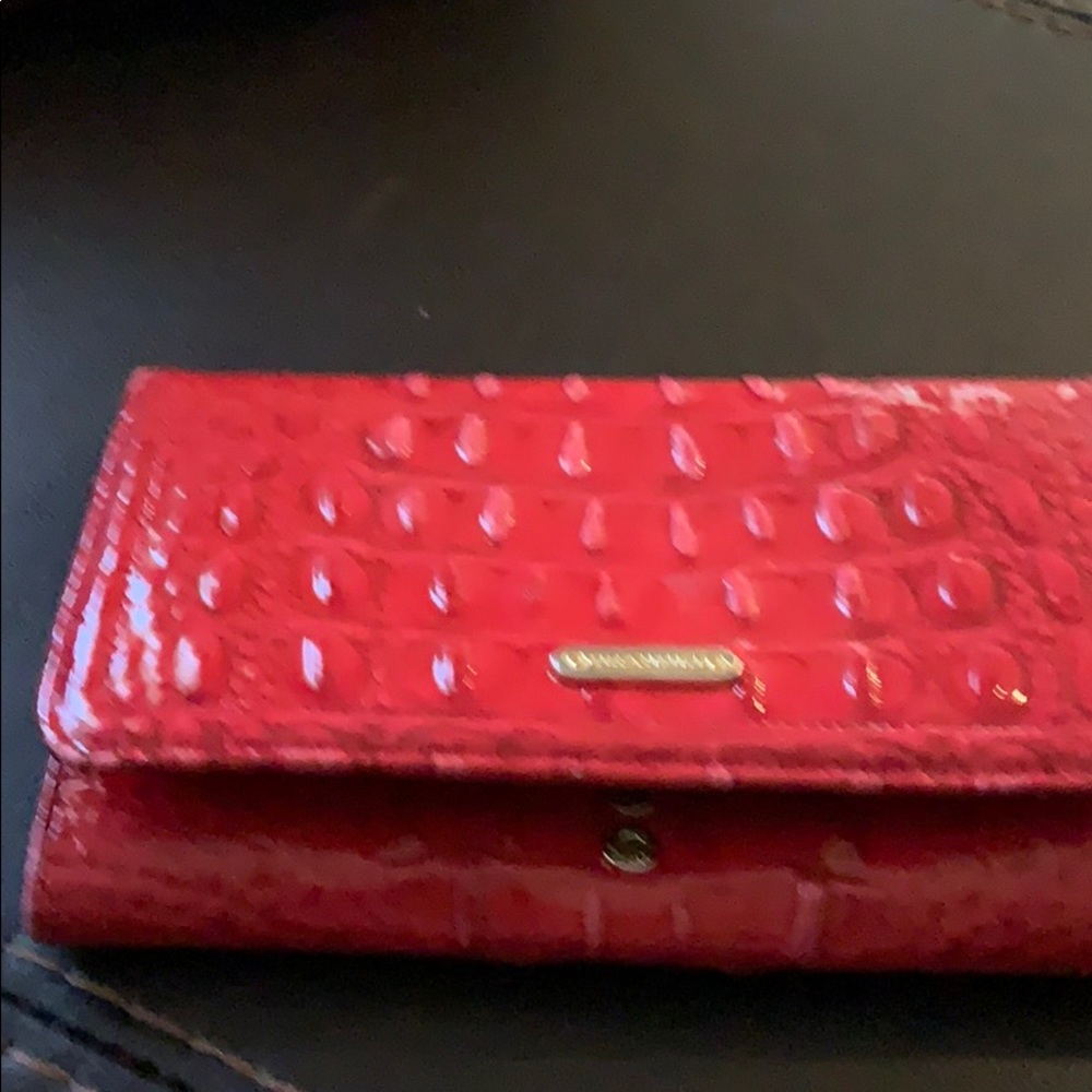 Red leather wallet